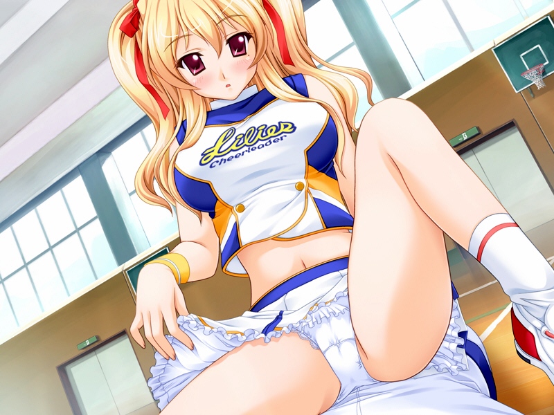 POV cheerleaders young anime