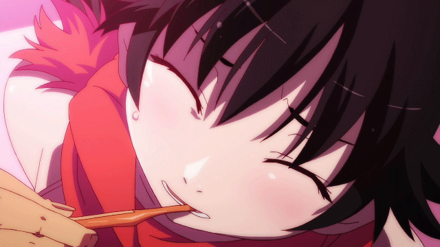 Anime tooth brushing scene