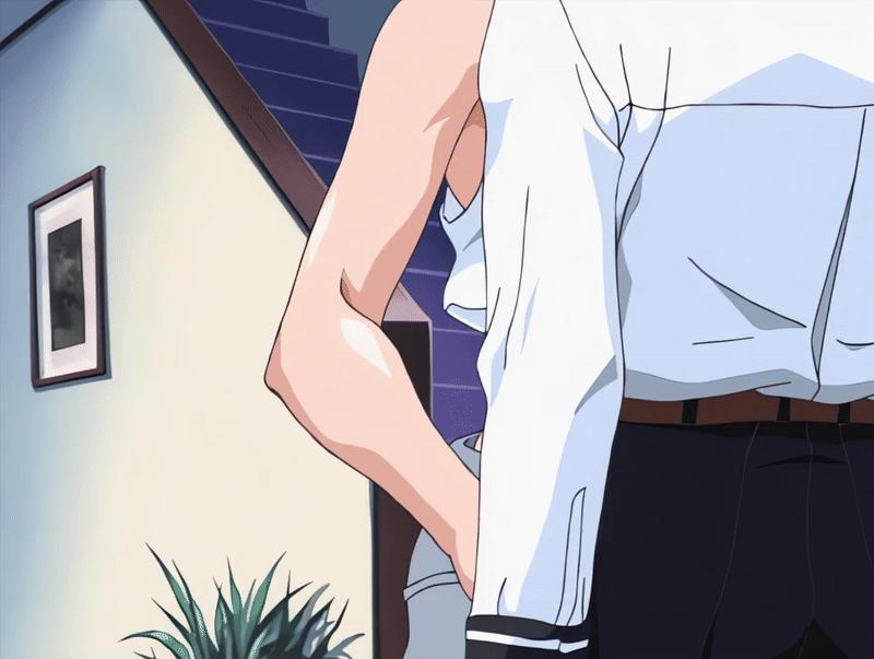 00s 1girl 2001 animated animated_gif bible_black bible_black_night_of_the_walpulgiss black_hair bouncing_breasts breasts brother_and_sister closed_eyes covered_erect_nipples female_focus flustered highleg highleg_panties large_breasts midriff minase_taki minase_yukiko no_bra older_sister_and_younger_brother open_fly panties school_uniform short_hair short_shorts shorts siblings solo tagme thong unbuttoned underwear unzipped walking white_panties