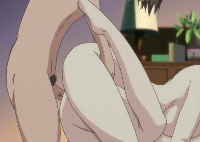 animated animated_gif aniyome_wa_ijippari ass blue_hair doggystyle group_sex katsuragi_mai penis pubic_hair red_hair sex_from_behind takama_kozue threesome