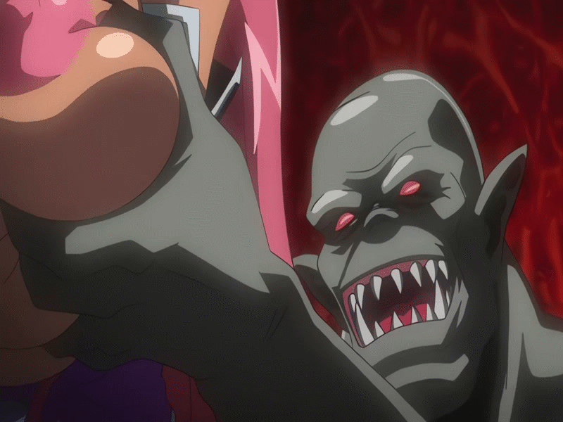 animated animated_gif anime_screenshot breasts doggystyle grabbing_another's_breast groping ingrid_(taimanin_asagi) monster nipples orc sex sex_from_behind taimanin_(series) taimanin_asagi