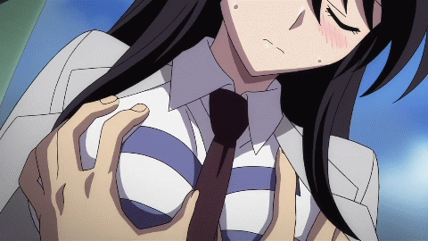 Anime breast grab