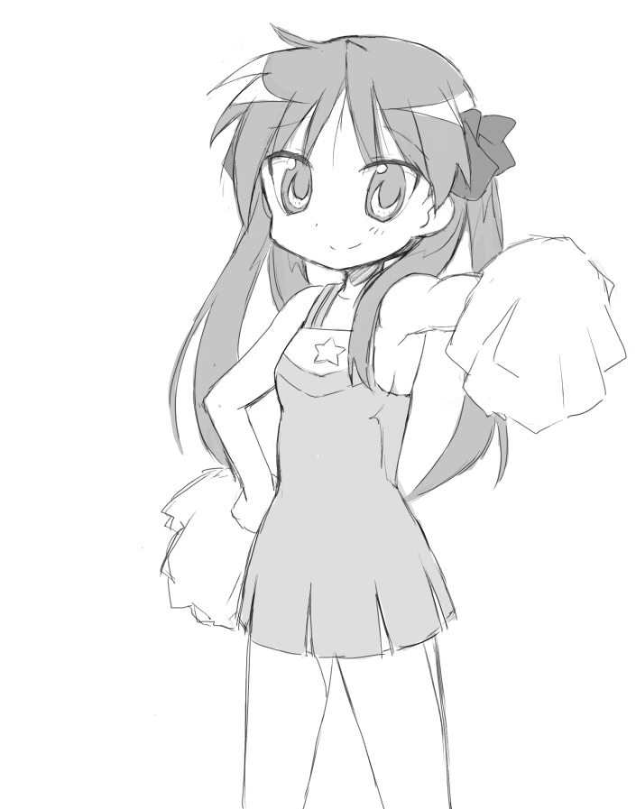 Anime girl hands on hip