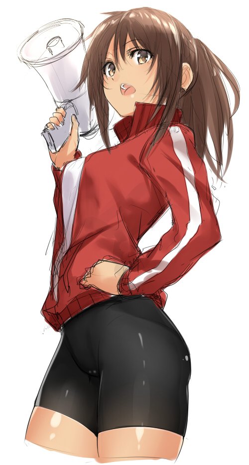 Long hair anime shorts curvy
