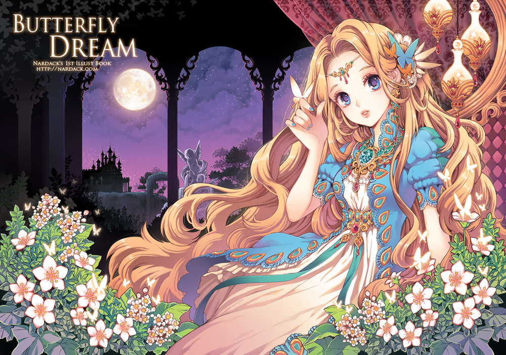 Anime princess with blonde hair