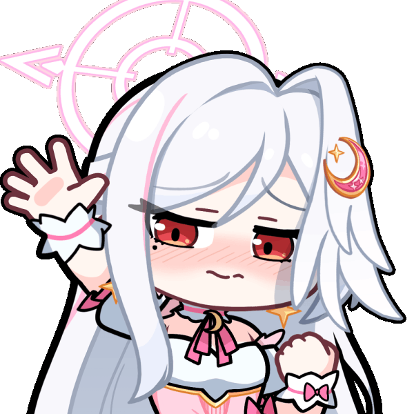 >_< 1girl acomu414 animated animated_gif blue_archive blush breasts chibi clenched_hand closed_eyes closed_mouth commentary_request crescent crescent_hair_ornament dress earrings hair_intakes hair_ornament halo head_wings jewelry korean_commentary long_hair mole mole_under_eye multicolored_hair pink_hair red_eyes simple_background single_head_wing small_breasts solo streaked_hair suzumi_(blue_archive) suzumi_(magical)_(blue_archive) transparent_background two-tone_hair v white_dress white_hair wings