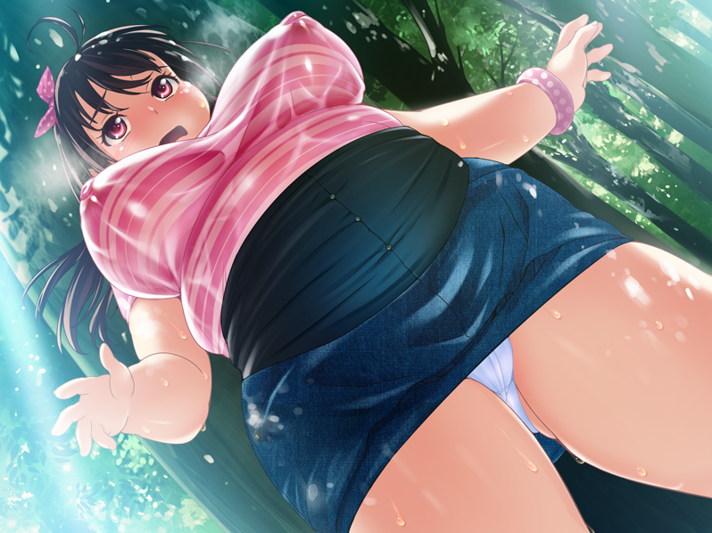 Upskirt otngagged anime chubby