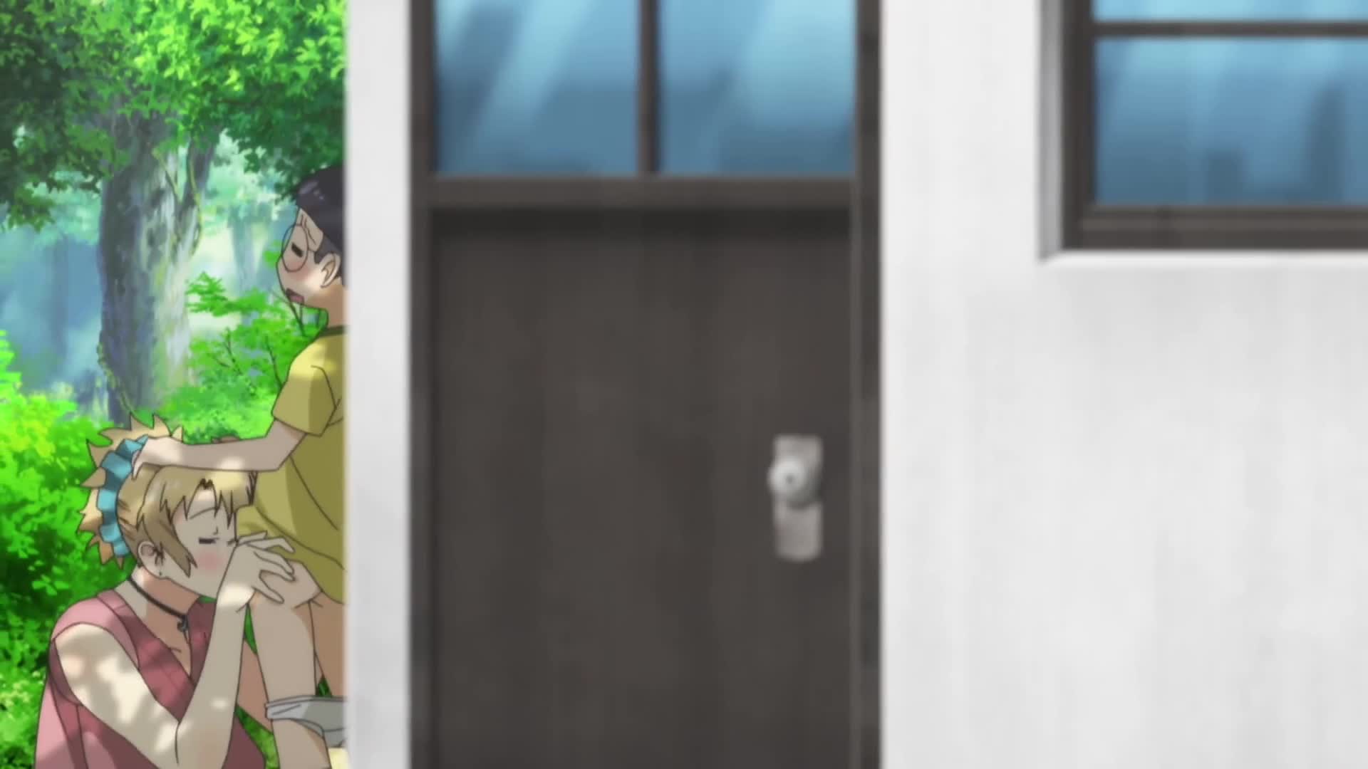kazama yuu (misaki-sensei), misaki-sensei, boku to misaki-sensei, torn  legwear, 60fps, animated, anime screenshot, audible music, hentai music  video, highres, sound, tagme, video, 1boy, 1girl, against door, against  wall, age difference, amv, animal