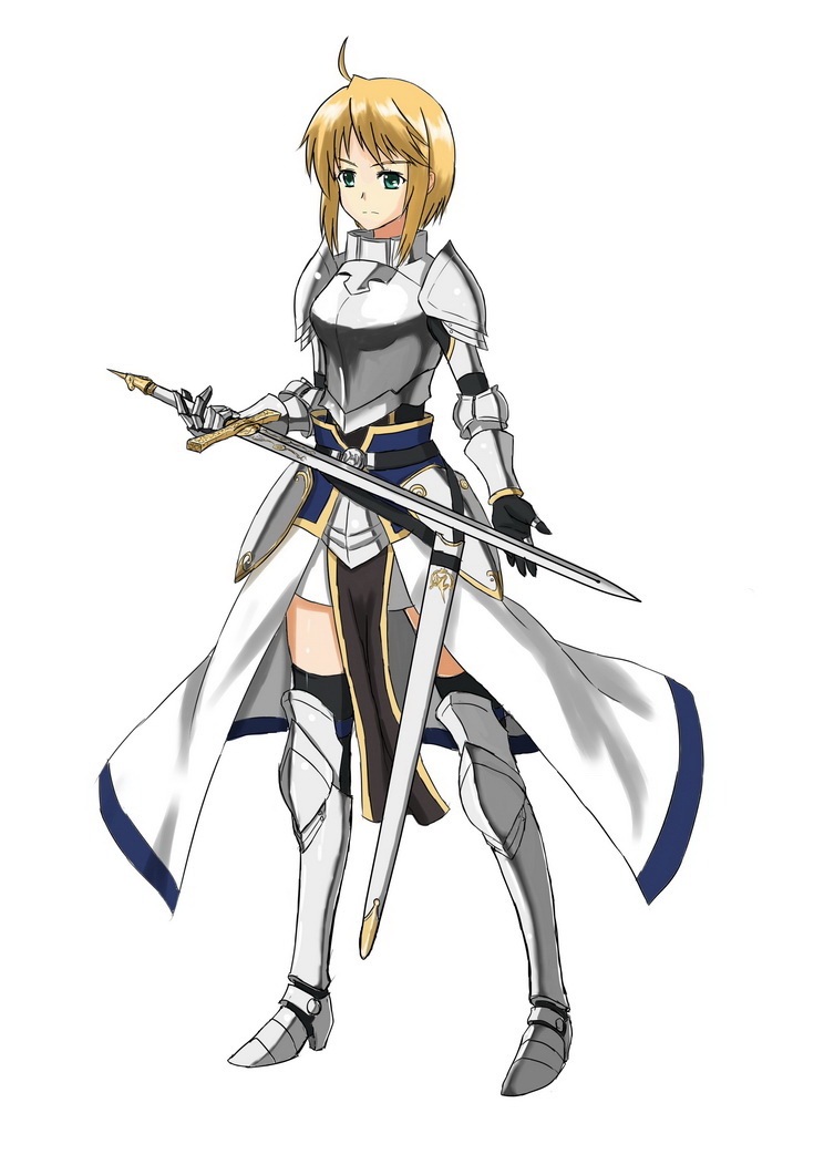 Anime girl armor knight