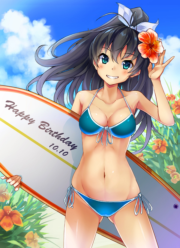 Japanese anime girls in bikinis