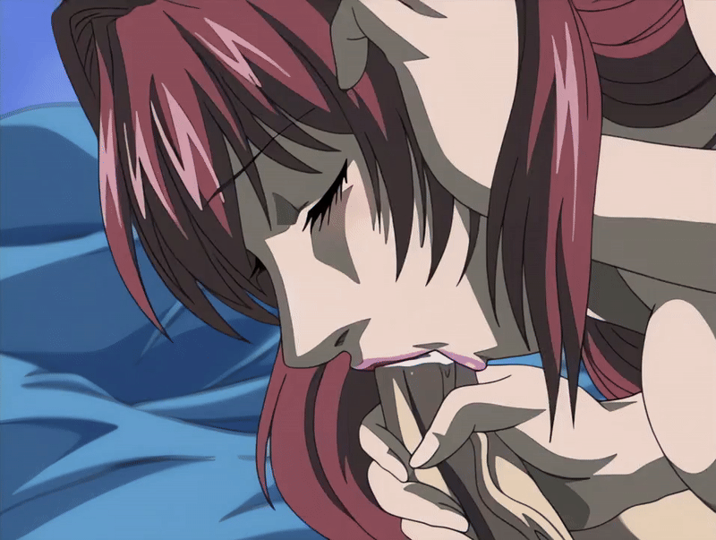 00s 2002 age_difference animated animated_gif bible_black bible_black_night_of_the_walpulgiss breasts closed_eyes fellatio fingernails large_breasts large_penis lipstick long_hair makeup mature_female minase_taki older_female_and_younger_male oral penis penis_grab red_hair tagme takashiro_hiroko teacher_and_student veins veiny_penis