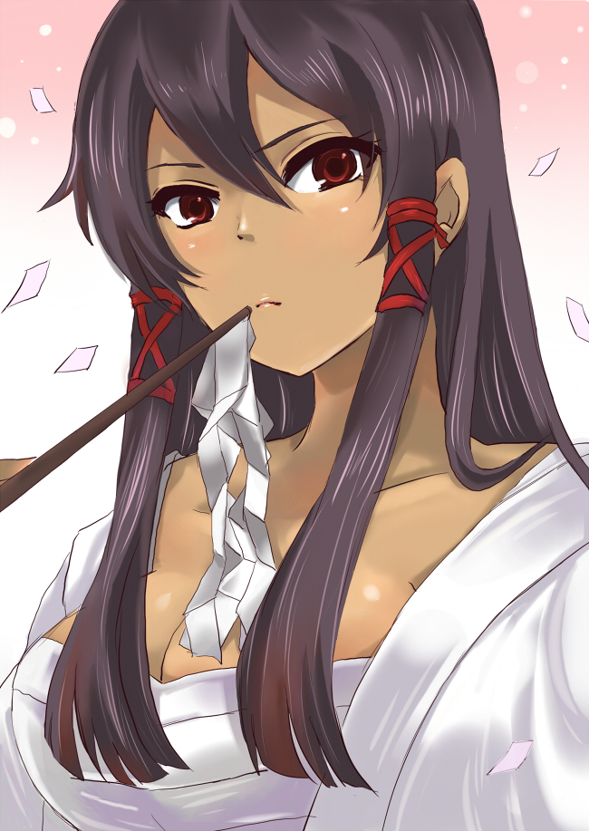 Dark skin red hair anime