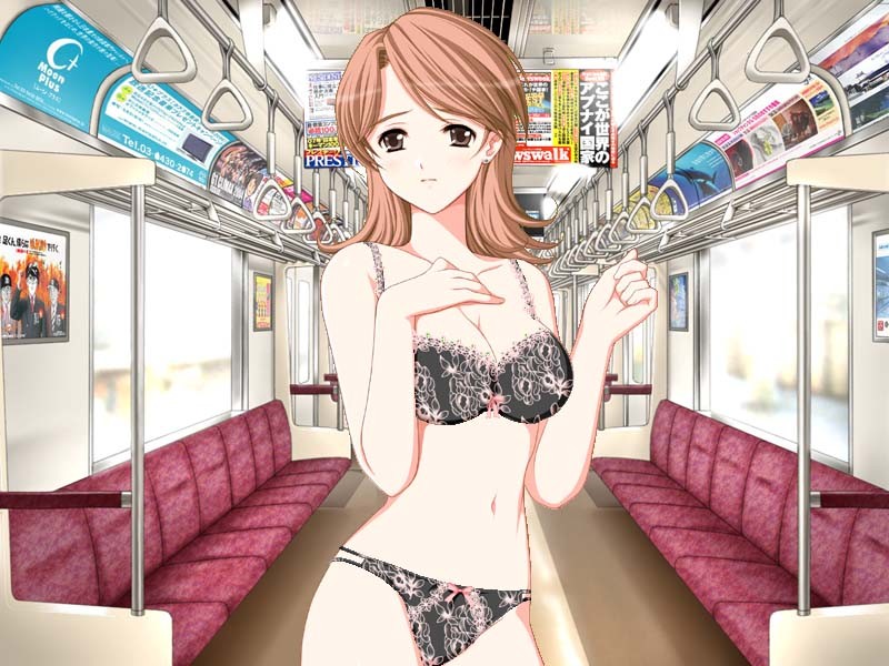 Subway licking gym panties