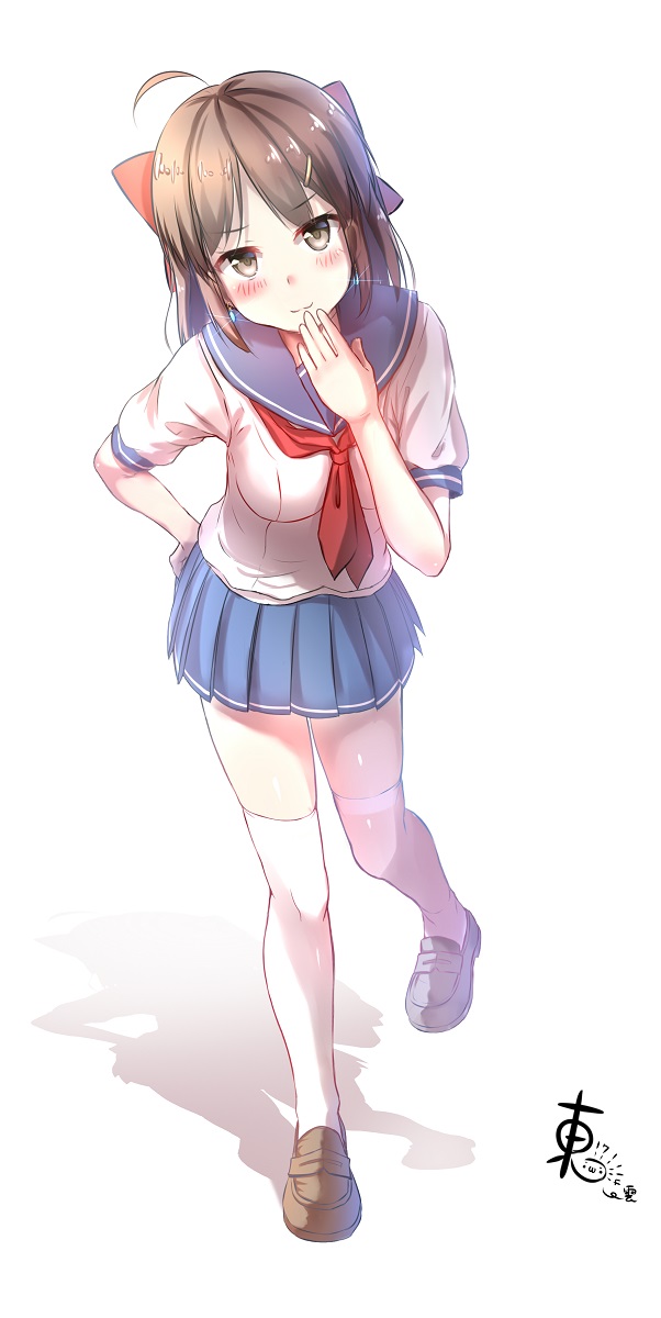 Anime girl hands on hip