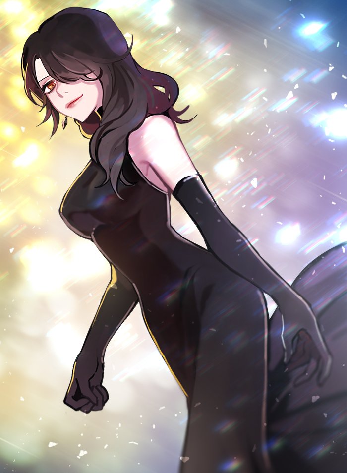 Raven haired anime girl