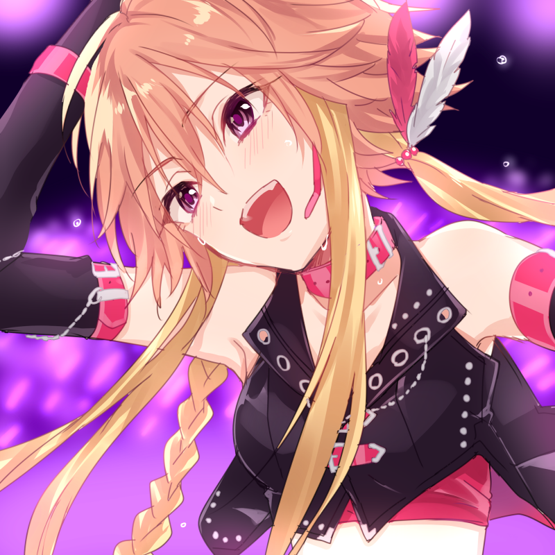 Anime girl multicolored hair
