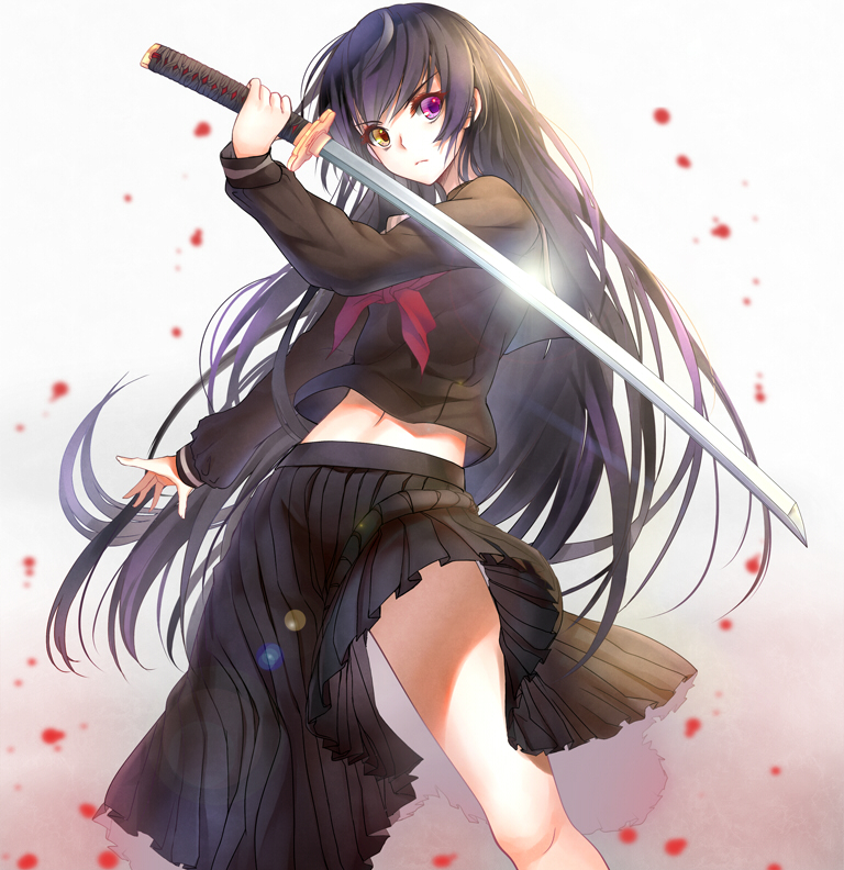 Anime girl with a katana