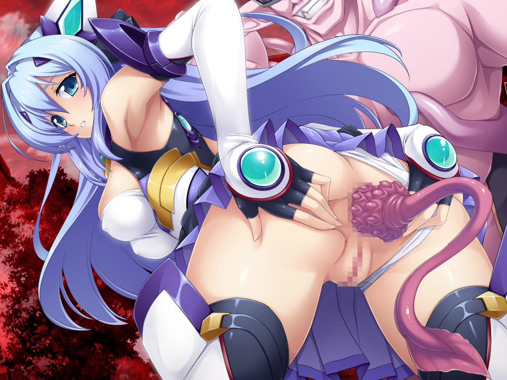 1boy 1girl anal anal_beads anal_object_insertion anal_tail anus armpits ass bent_over black_gloves blue_eyes blue_hair blush breasts butt_plug censored chest_jewel clenched_teeth clothing_aside cloud covered_erect_nipples elbow_gloves exs-tia exs-tia_(exs-tia_1) fake_tail fingerless_gloves from_behind from_below game_cg ganusgil gloves grabbing_own_ass grin hair_between_eyes hair_intakes hair_ornament headgear hetero inoino katsuragi_marina kouyoku_senki_exs-tia large_breasts large_variant_set leotard leotard_aside long_hair looking_at_viewer looking_back magical_girl monster mosaic_censoring non-web_source object_insertion official_art outdoors parted_lips pleated_skirt pussy red_sky sex_toy skirt sky smile solo_focus spread_anus spread_ass tail teeth tentacles thighhighs underwear variant_set