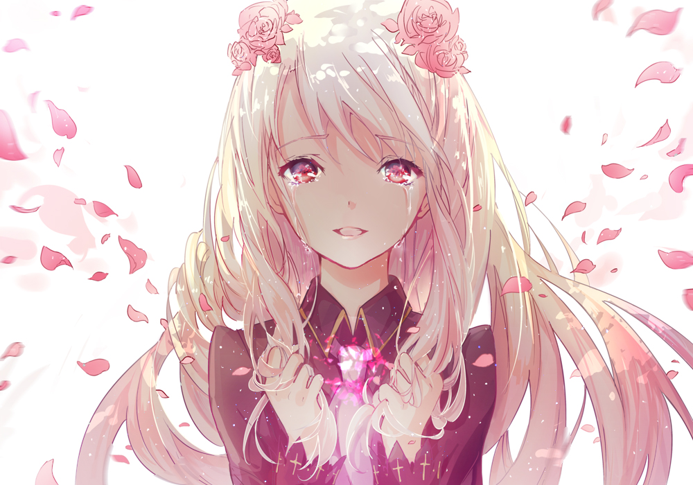 Anime girls with light pink hair