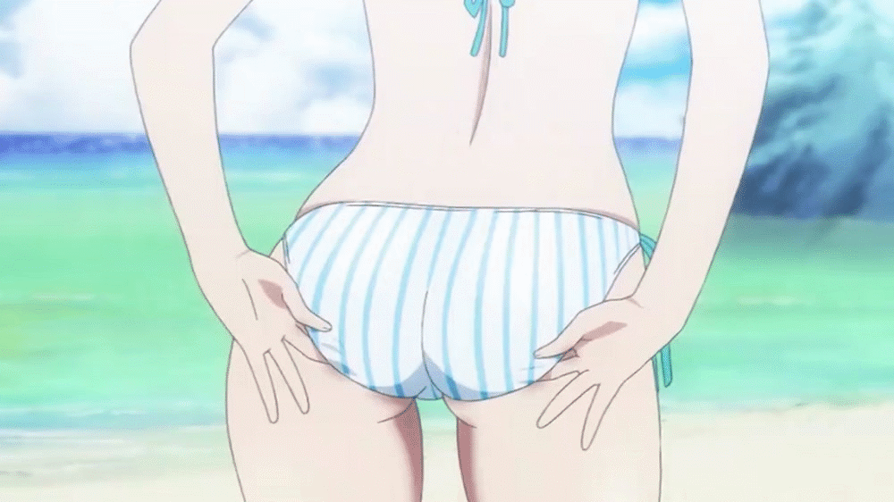 Anime girl stripping gif