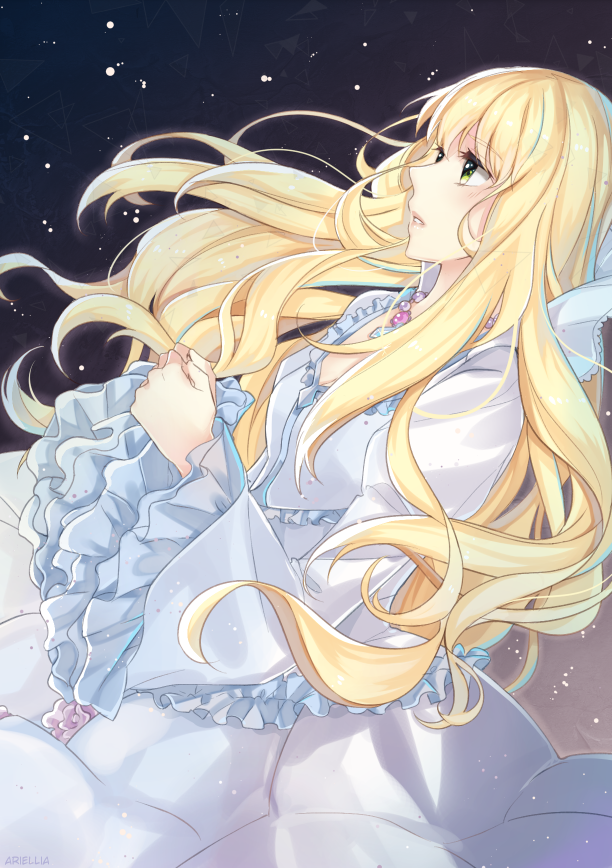 Anime princess with blonde hair