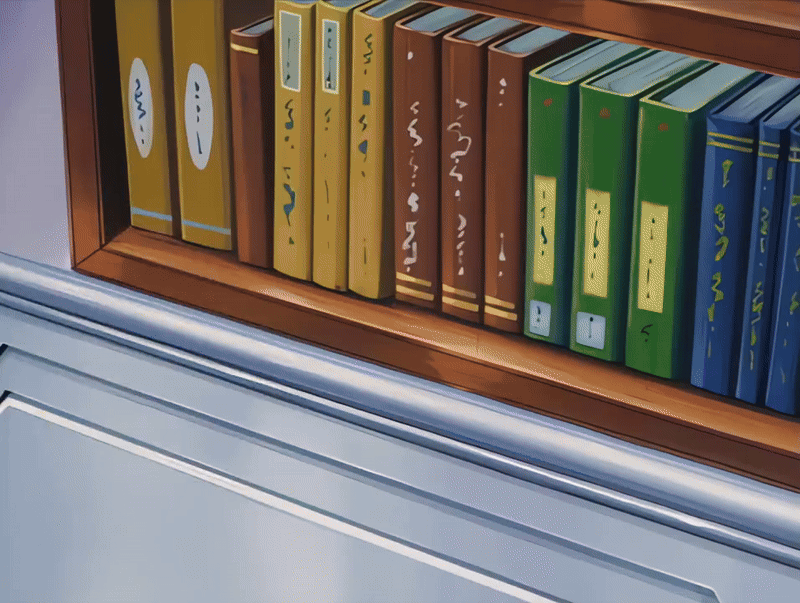 00s 1girl 2001 animated animated_gif bible_black bible_black_night_of_the_walpulgiss blonde_hair book book_stack bookshelf breasts bruise bruise_on_face high_ponytail injury large_breasts long_hair ponytail purple_eyes saeki_kaori skirt slap_mark slap_mark_on_face sleeveless tagme