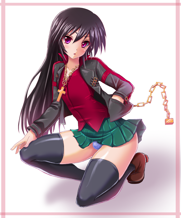 Anime crossdresser upskirt outdoor