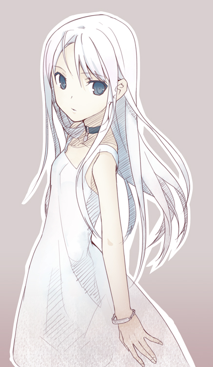 Anime girl with silver hair tumblr