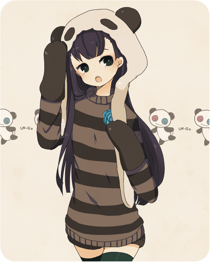 Cute anime panda girl