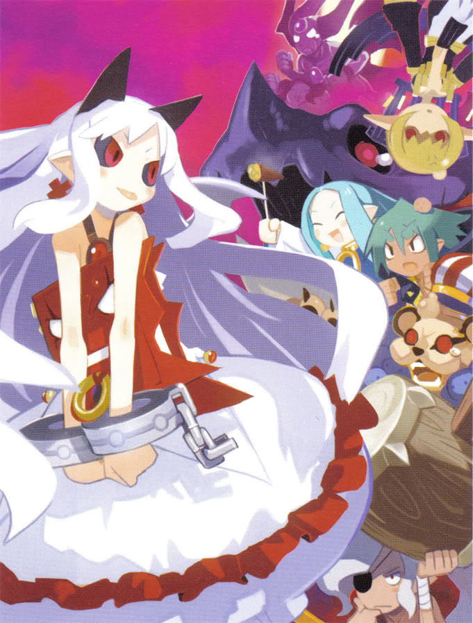 2girls 4boys :p alex alexander_(makai_kingdom) alexander_(phantom_kingdom) arm_wrap babylon babylon_(makai_kingdom) babylon_(phantom_kingdom) bandange bare_shoulders black_sclera blonde_hair blue_hair blush book bubble_skirt character_request closed_eyes colored_sclera disgaea dress earrings elbow_gloves everyone eyepatch gloves green_hair happy harada_takehito horns jewelry king_drake long_hair mickey multiple_boys multiple_girls nippon_ichi official_art phantom_kingdom pointy_ears pram_(phantom_kingdom) red_eyes salome_(phantom_kingdom) scan seedle_(phantom_kingdom) skirt tears tongue tongue_out trenia_(phantom_kingdom) valvoga_(phantom_kingdom) white_hair zetta_(phantom_kingdom)