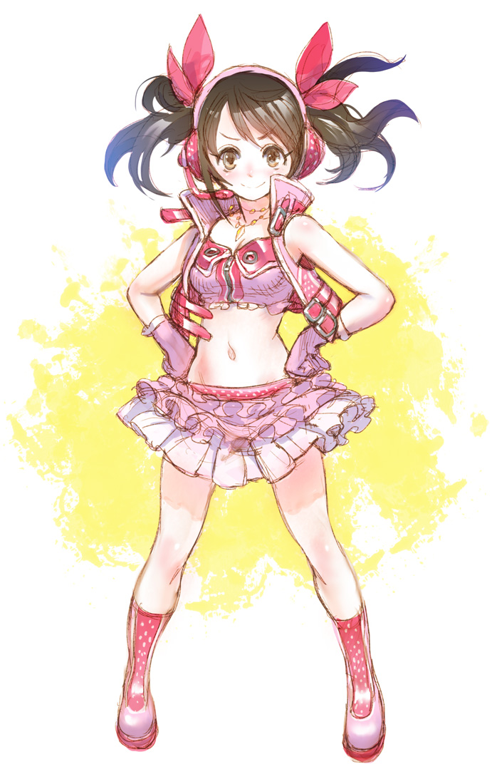 Anime girl hands on hip