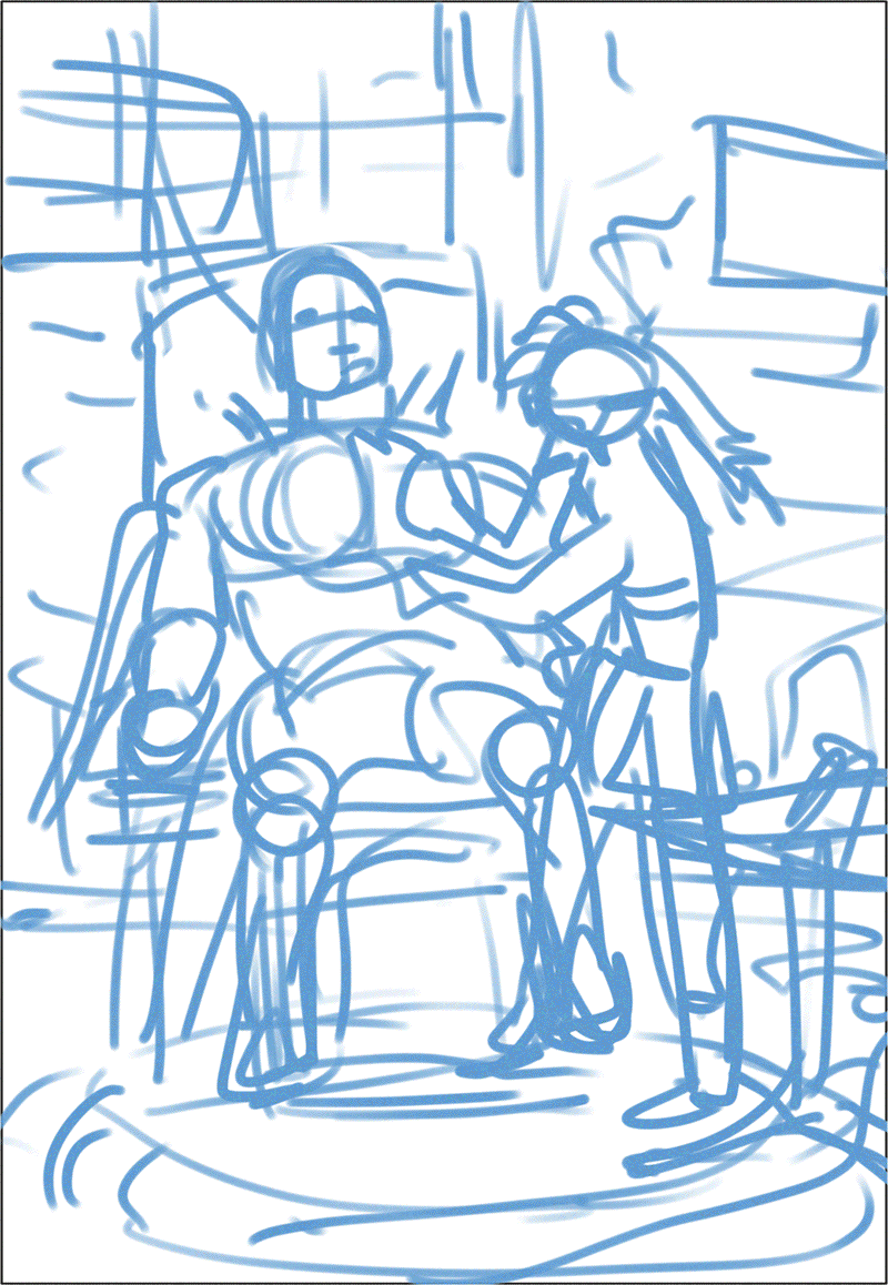 1boy 1girl :3 android animated animated_gif bare_shoulders belt belt_buckle biceps black_belt black_hair black_shirt black_skirt blue_pants boots brush_rush buckle cable chair clip_studio_paint clip_studio_paint_(copyright) clip_studio_paint_(medium) closed_mouth coffee_mug collarbone commentary contrast cup denim elbow_gloves english_commentary exposed_internal_machinery facial_mark forehead full_body gloves hair_tubes high-waist_skirt high_collar holding_tool indoors jeans knee_boots logo long_hair maintenance making-of mechanic miniskirt mixed-language_commentary monitor mug multicolored_boots muscular muscular_male official_art on_chair original pants parted_lips pencil_skirt ponytail portuguese_commentary power_tool ribbed_shirt ruler safety_glasses screwdriver shirt short_hair single_hair_tube sitting skirt skull sleeping sleeveless sleeveless_shirt sparks spiked_hair standing steam thick_neck tinted_eyewear toned toned_female tool_belt toolbox tools tube two-tone_boots v-taper vent_(object) very_short_hair white-framed_eyewear white_boots white_gloves wrench x-ray_film yellow-tinted_eyewear yellow_boots yellow_shirt