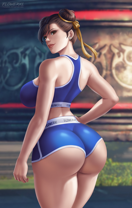 Anime girls fight with butts
