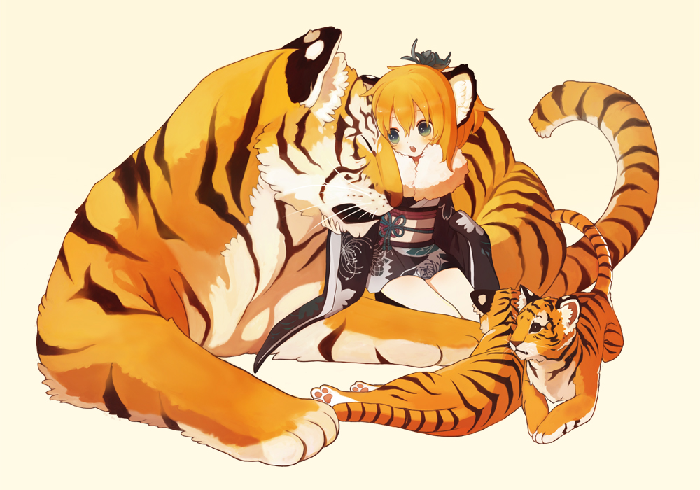 Anime tiger neko girl
