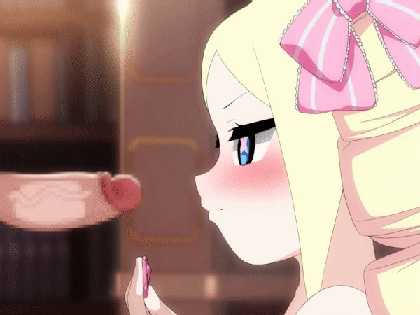 1boy 1girl animated animated_gif bbaltong beatrice_(re:zero) blonde_hair blue_eyes blush butterfly-shaped_pupils censored closed_eyes completely_nude condom condom_in_mouth condom_on_penis drill_hair erection fellatio from_side hair_ribbon loli long_hair looking_at_another mosaic_censoring mouth_hold nude oral penis putting_on_condom re:zero_kara_hajimeru_isekai_seikatsu ribbon saliva symbol-shaped_pupils twin_drills upper_body