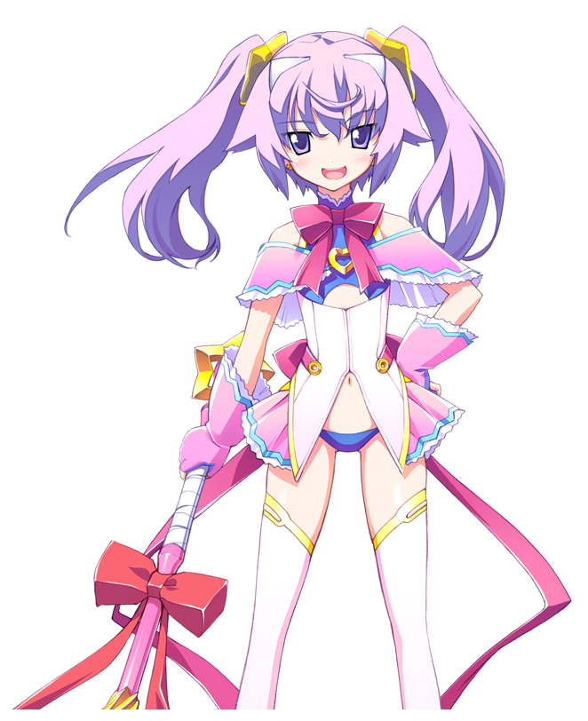 1girl back_ribbon bad_tag bandeau bare_shoulders blue_bandeau blue_panties chaos;head chaos;head_love_chu_chu! chest_ribbon clothing_cutout cute_weapon earrings erin-fray_orgel fingerless_gloves flat_chest frown game_cg gloves gold_trim hair_ornament halterneck hand_on_own_hip hands_on_own_hips holding holding_mace holding_weapon horns jewelry long_hair looking_at_viewer mace magical_girl matsuo_yukihiro narrowed_eyes navel non-web_source off_shoulder official_art open_mouth panties petticoat purple_eyes purple_hair red_ribbon ribbon science_adventure smile solo sprite star_(symbol) star_hair_ornament thighhighs thighs transparent_background triangle_mouth twintails underboob_cutout underwear weapon white_horns white_thighhighs zettai_ryouiki