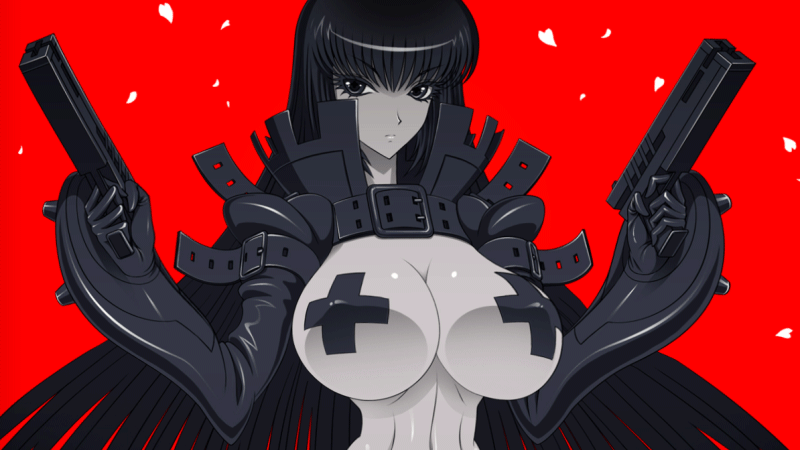 Anime girl gun gif