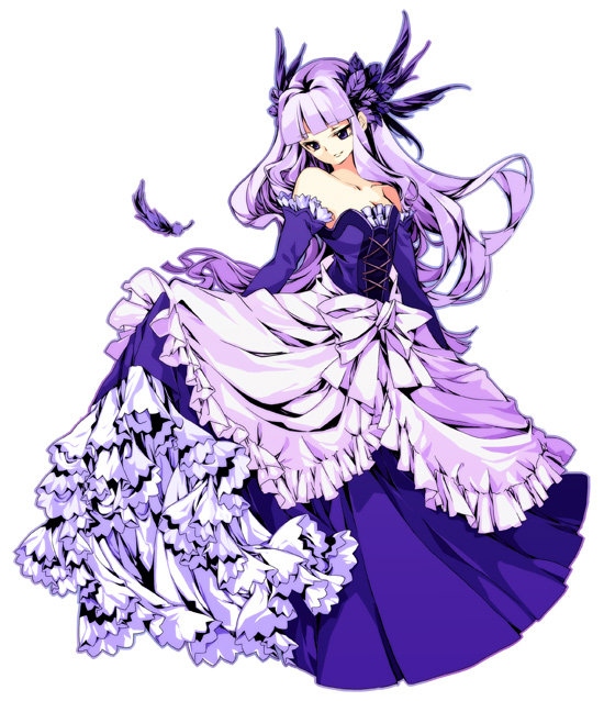 Lavender haired anime girl