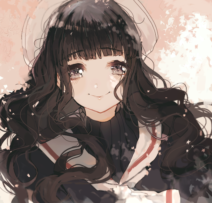 Anime girl with black hair tumblr