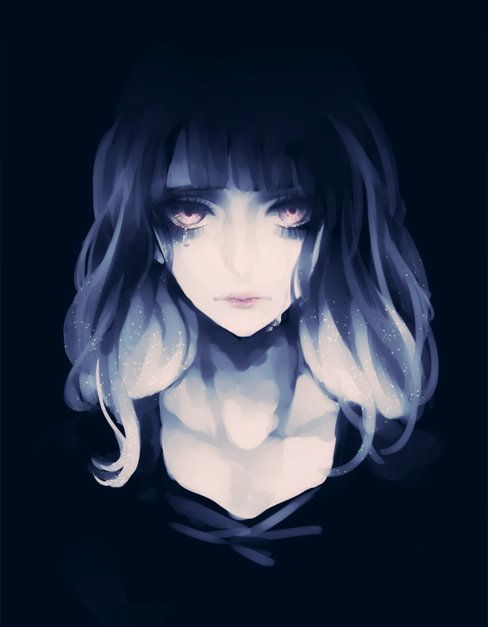 Anime girl with dark hair