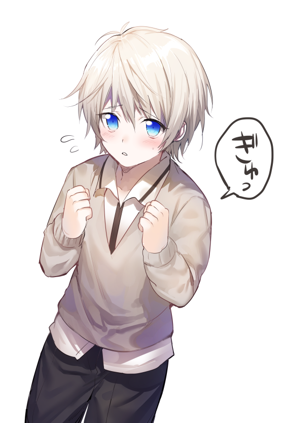 Anime boy with blonde hair