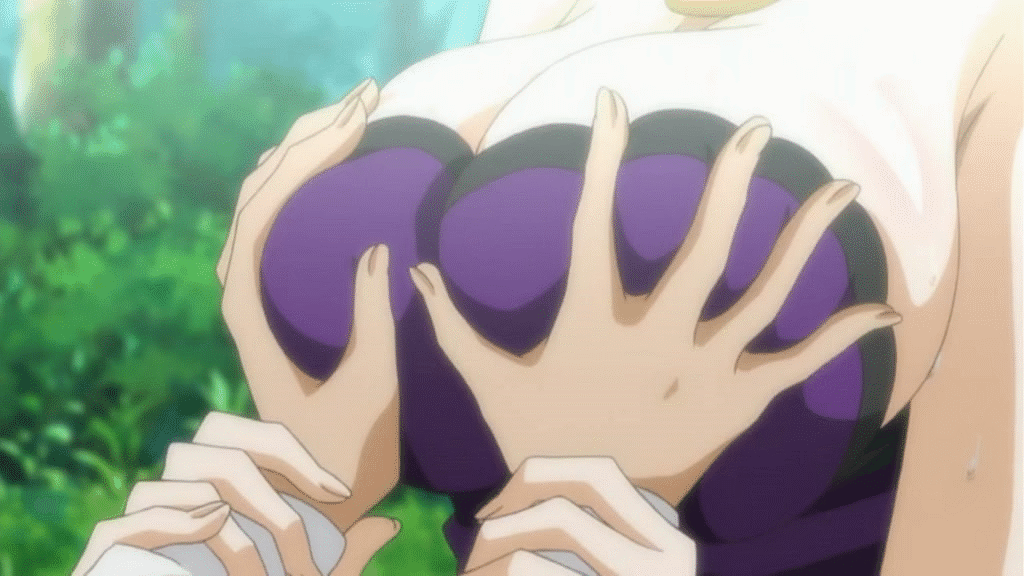 Anime boob grab gif
