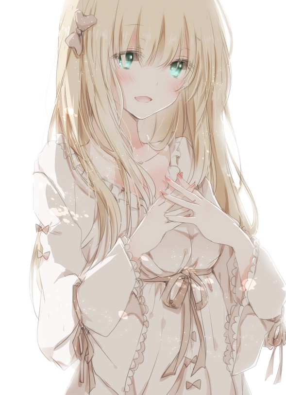 Anime girls with blonde hair and blue eyes