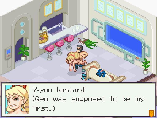 1boy 1girl animated animated_gif blonde_hair completely_nude couch dialogue_box drill_hair fake_screenshot indoors loli long_hair looping_animation luna_platz_(mega_man) mega_man_(series) mega_man_star_force_(series) nude oofoe pixel_art plant potted_plant rape sex standing standing_sex twin_drills unworn_clothes