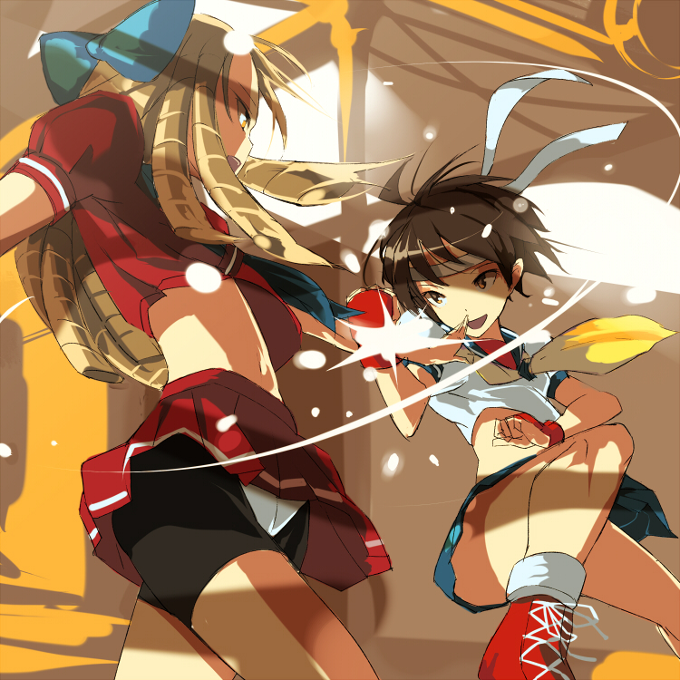 Anime where girls fight with butts