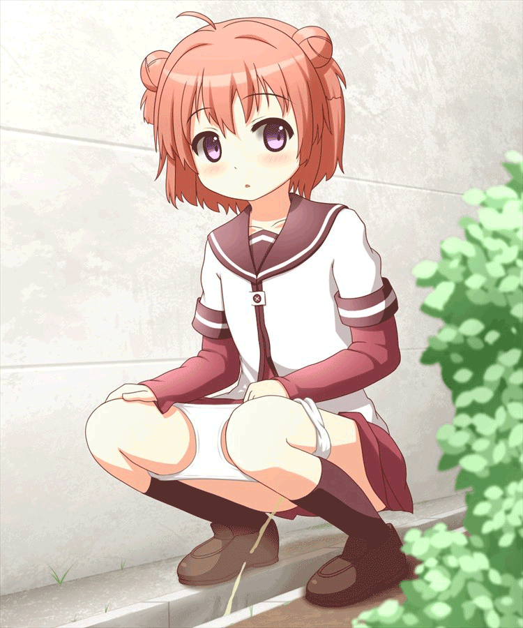 Anime girls peeing panties
