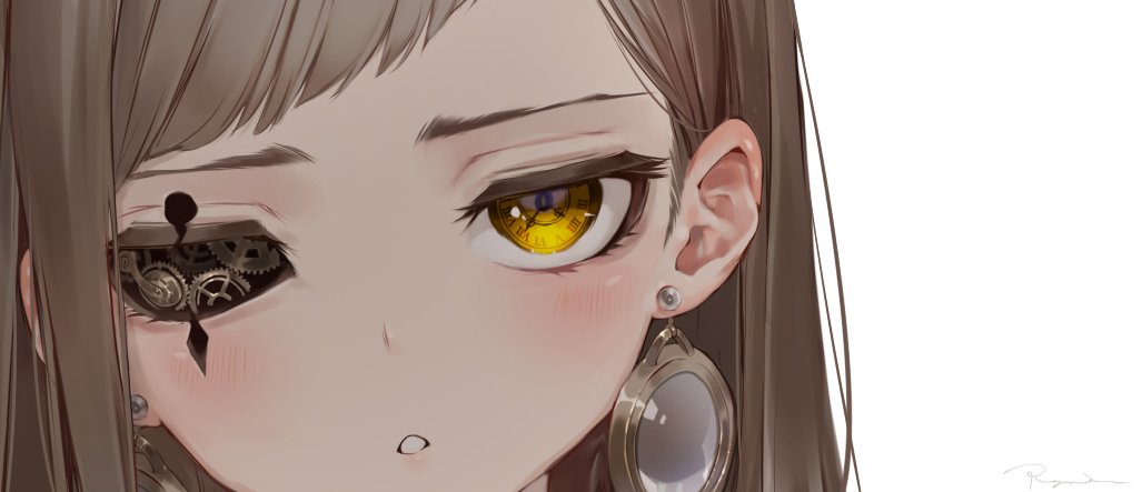 Close up anime face