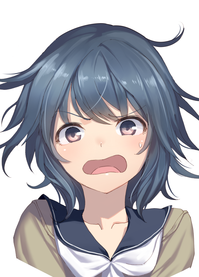 Anime girl with messy black hair