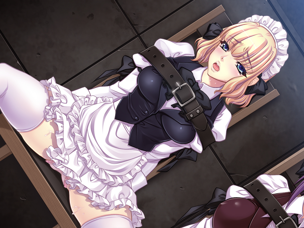 Sexy anime maid in shackles