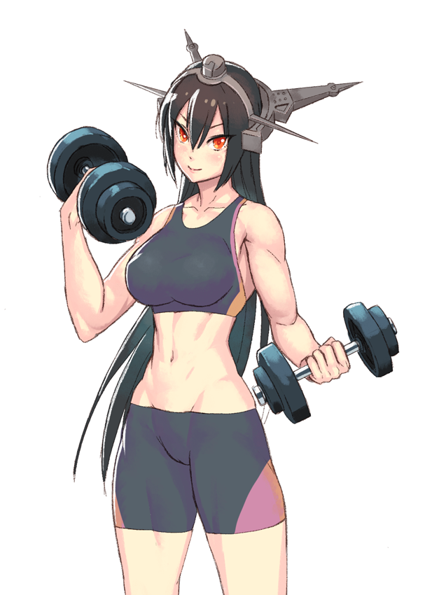 Anime girl working out